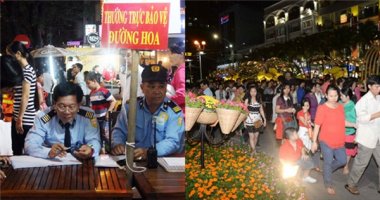 [Tết 2015] An ninh đường hoa Sài Gòn được thắt chặt ngăn ngừa cướp giật