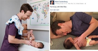 Hình ảnh thay tã cho con của Mark Zuckerberg gây sốt cộng đồng mạng