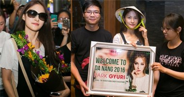 "Cựu trưởng nhóm" Kara giản dị, đội nón lá tại sân bay Đà Nẵng