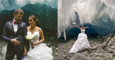 Đôi vợ chồng người Mỹ nổi tiếng vì làm lễ cưới ở hang động băng