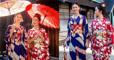 Mỹ Linh - Thanh Tú diện kimono đẹp xuất sắc không kém gái Nhật