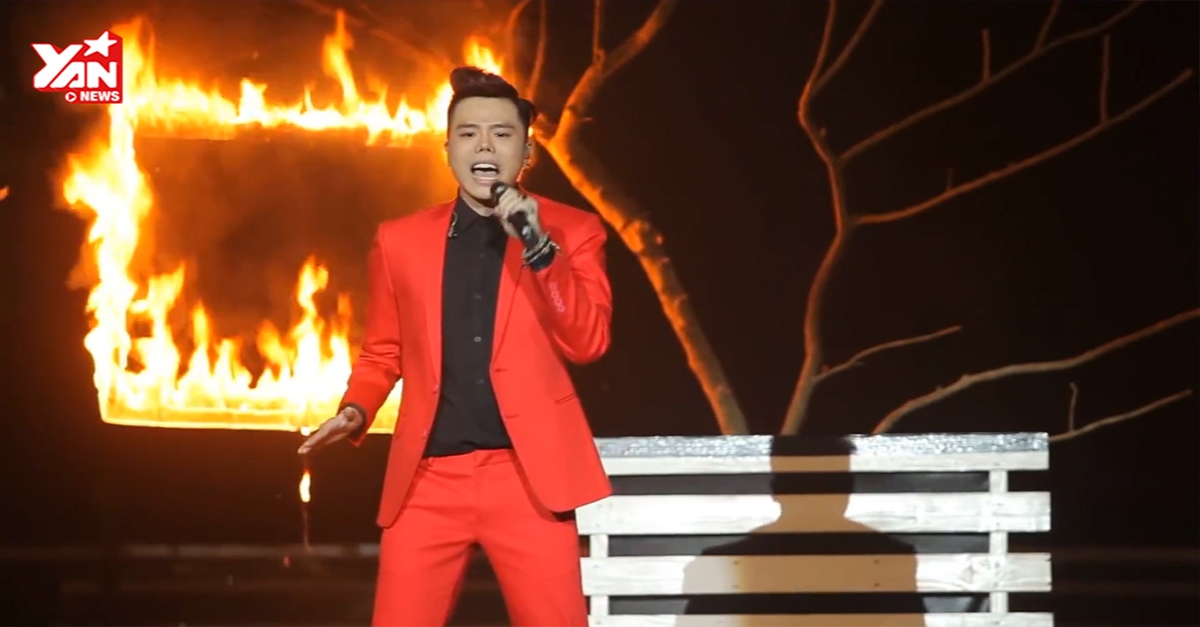 Trịnh Thăng Bình khiến khán giả "sợ xanh mặt" vì đốt lửa trên sân khấu