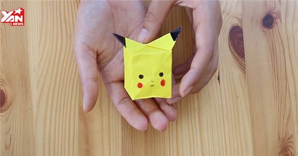Xếp giấy hình pikachu cực dễ thương trong 5 phút