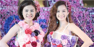 Vân Trang - Trúc Diễm lộng lẫy trong bộ váy hoa độc đáo