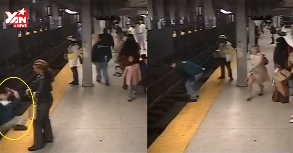 Người đàn ông dũng cảm cứu người trên đường ray tàu điện ngầm