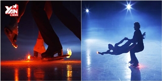 Màn trượt băng kết hợp pháo sáng đẹp đến mê mẩn
