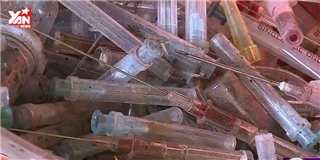 Kinh hoàng ống tiêm dính máu được tái chế thành đồ nhựa