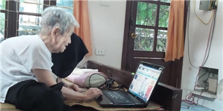 Cụ bà gần 100 tuổi sử dụng máy tính thành thạo, lướt facebook vèo vèo