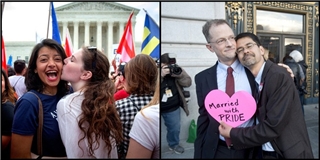 Những hình ảnh "ngọt ngào" trong ngày hợp pháp hóa hôn nhân đồng giới
