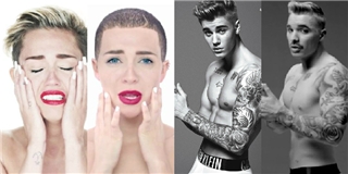 Miley Cyrus và Justin Bieber bị ''đá đểu'' trong MV của đàn anh