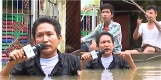 Xúc động mạnh trước hình ảnh phóng viên đưa tin trong mưa lũ kinh hoàng