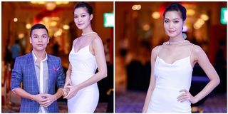Hoa hậu Thùy Dung khoe vai trần quyến rũ bên NTK Adrian Anh Tuấn 
