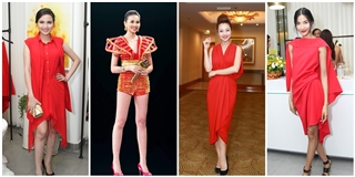 Mĩ nhân Việt đẹp, xấu trái nghịch nhau cùng sắc đỏ