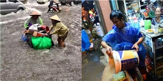 TP.HCM: Nỗi vất vả của người dân trong ngày mưa và ngập lụt