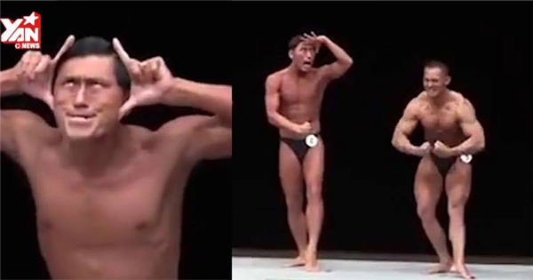"Cười đau bụng" với màn thi đấu thể hình của diễn viên hài Nhật