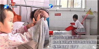 Khâm phục bé gái 3 tuổi một mình chăm mẹ nằm viện