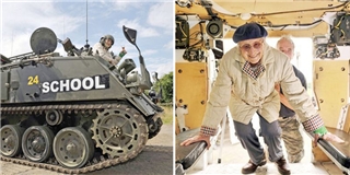Cụ bà lái xe tăng thiết giáp để mừng sinh nhật 101 tuổi