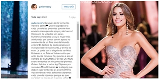 Hoa hậu Colombia gửi lời nhắn đến fan Philippines sau sự cố