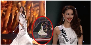 Phạm Hương tự tin làm nổi trong phút cuối đêm bán kết Miss Universe