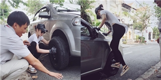 Angela Phương Trinh khiến fan ngỡ ngàng khi học sửa xe ô tô