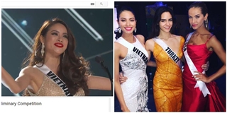 Phạm Hương hô to Việt Nam tại đêm bán kết Miss Universe 2015