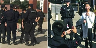 Chàng cảnh sát dẫn theo đội đặc nhiệm đi cầu hôn bạn gái