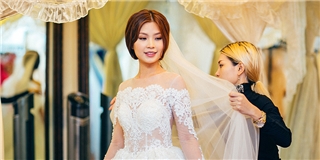 Á hậu Diễm Trang hé lộ váy cưới tuyệt đẹp