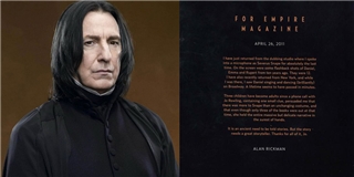 Xúc động trước bức tâm thư gửi tạm biệt Harry Potter của thầy Snape