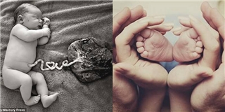 Xôn xao mạng xã hội bức hình em bé với dây rốn chữ Love