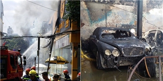 Cháy gara ở Sài Gòn, 10 xe sang bị thiêu rụi