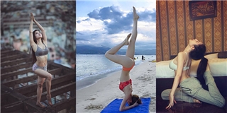Ngẩn ngơ trước thân hình tuyệt mỹ của mỹ nhân Việt khi tập yoga