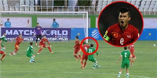 Giật cùi chỏ vào mặt cầu thủ Iraq khiến người hâm mộ sửng sốt