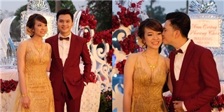 Nam Cường và vợ rạng rỡ trong tiệc cưới tại Hà Nội