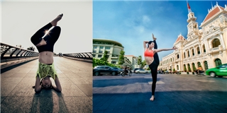 Ngỡ ngàng với bộ ảnh “Yoga khắp Sài Gòn” của Phương Trinh Jolie