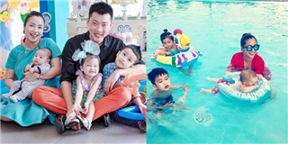 Cận cảnh mẹ Ốc Thanh Vân và ba bé con siêu dễ thương