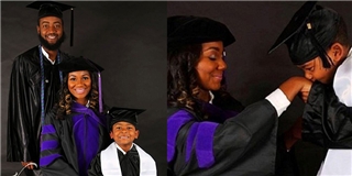 Bức ảnh cả gia đình cùng tốt nghiệp truyền cảm hứng cho nghìn người