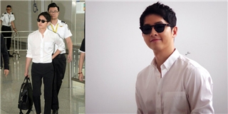 Song Joong Ki chuẩn soái ca sơ mi trắng nhưng lộ chiều cao khiêm tốn tại sân bay
