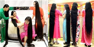Choáng với dàn ma nữ tóc dài 3,5m ở Trung Quốc