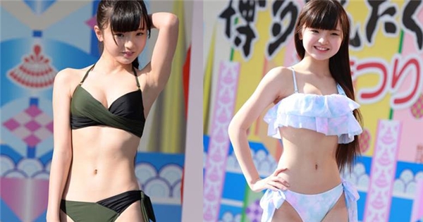Nóng mắt với thần tượng Nhật 12 tuổi vận bikini nhảy nhạc người lớn