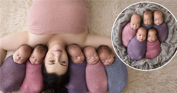 Dân mạng thích thú với bộ ảnh siêu đáng yêu của 5 em bé sinh 5