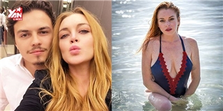 Lindsay Lohan tự tin mặc bikini khoe dáng dù vòng 1 chảy nhão