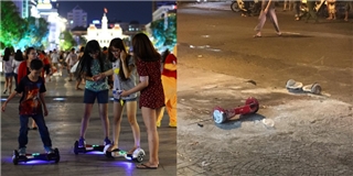 Giới trẻ hoang mang vụ nổ xe điện cân bằng ngay giữa Sài Gòn