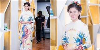 Á hậu Thùy Dung xinh như cô Tấm với áo dài truyền thống