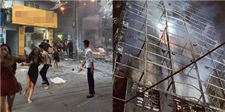 Cháy lớn suốt 4 tiếng tại Hà Nội, một tòa nhà lớn bị thiêu trụi
