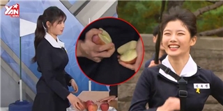 Kim Yoo Jung gây sốt vì chạy cũng đáng yêu, tay không bẻ đôi quả táo