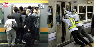 Choáng với cách người Nhật Bản đi tàu điện ngầm giờ cao điểm