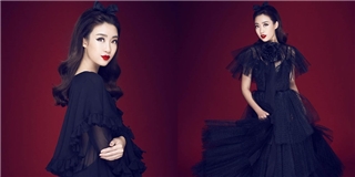 Hoa hậu Mỹ Linh cuốn hút khó thể rời mắt với đầm đen, môi đỏ