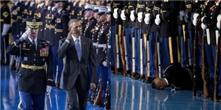 Sự cố xảy ra ngay giữa buổi lễ từ biệt của ông Obama
