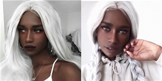 Da đen, tóc trắng - cô nàng khuấy động Instagram bằng vẻ đẹp ma mị